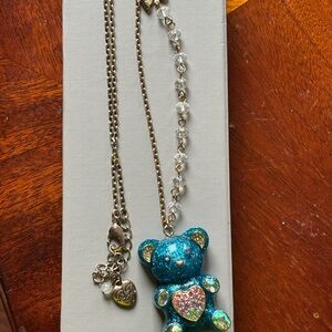 Betsy Johnson bear necklace